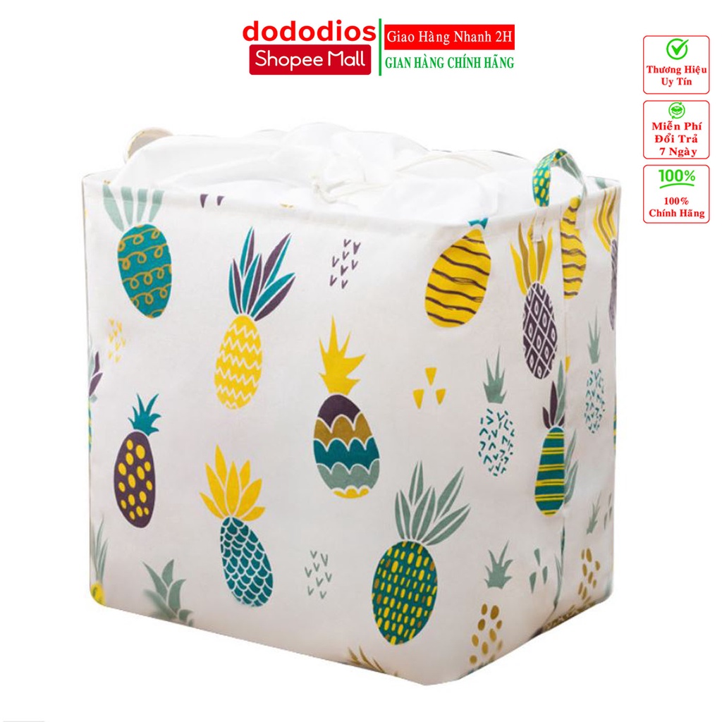 Giỏ đựng quần áo bằng vải cỡ lớn 100 lít đa năng có thể gấp gọn vintage xinh xắn dododios
