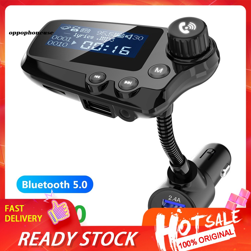 Máy phát MP3 Bluetooth 5.0 rảnh tay có sạc USB QC3.0 cho xe hơi
