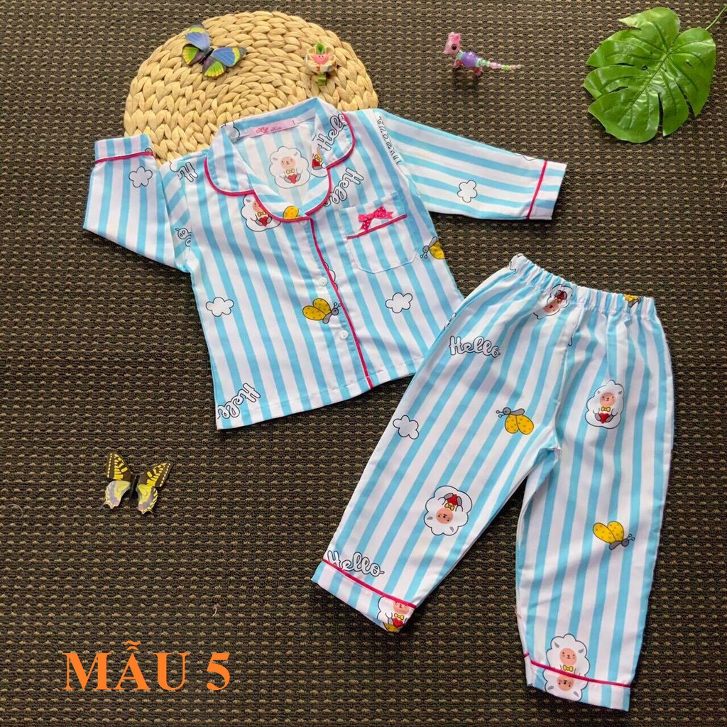 Bộ đồ ngủ Pijama dài tay chất liệu Kate thái họa tiết cho bé gái (12~32kg) - Hirokids