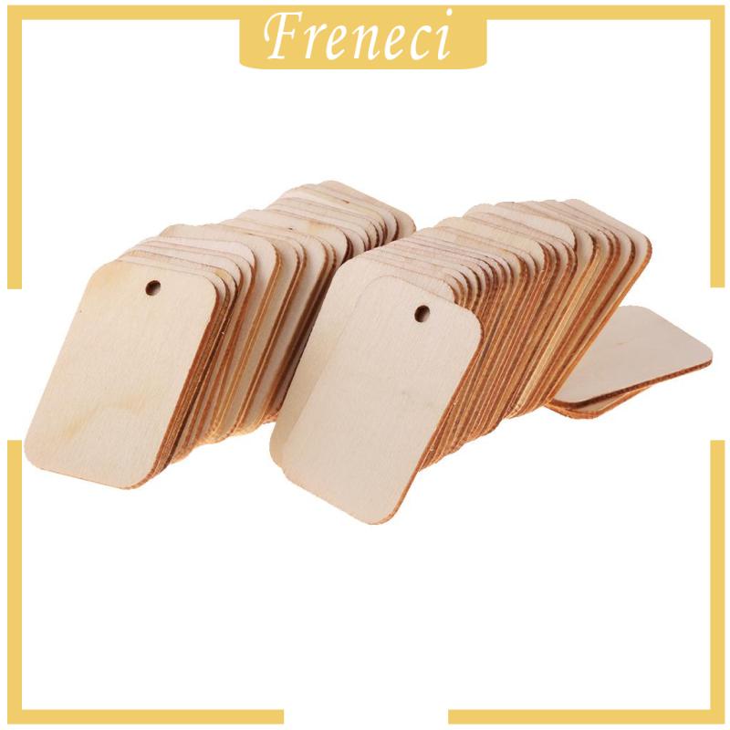 Set 50 Miếng Gỗ Hình Chữ Nhật Dùng Để Làm Đồ Trang Trí Thủ Công DIY