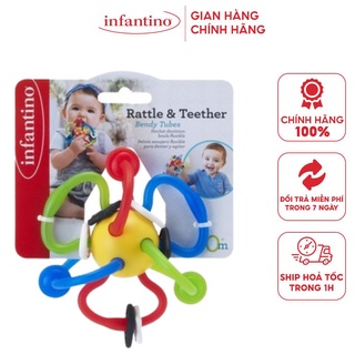 Gặm Nướu Cho Bé INFANTINO Vòng Tròn - Đồ Chơi Chất Liệu Nhựa ABS An Toàn Cao Cấp Cho Bé Từ 0m