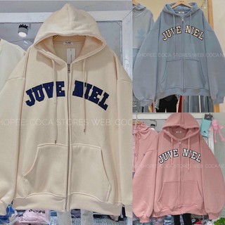 [ HÀNG SẴN ] Áo khoác nữ nỉ ngoại hoodie zipper juveniel lót bông dày dặn form đại Châu Âu