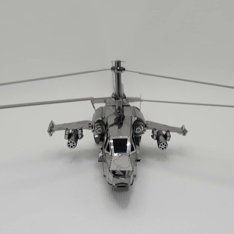 Mô Hình Lắp Ghép 3D Kim Loại Tự Ráp Máy Bay Trực Thăng Tấn Công Kamov Ka-50 - Chưa Lắp