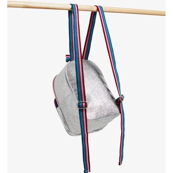 Balo trẻ em - hàng xuất  Zara kids , balo nhũ bạc RainBow