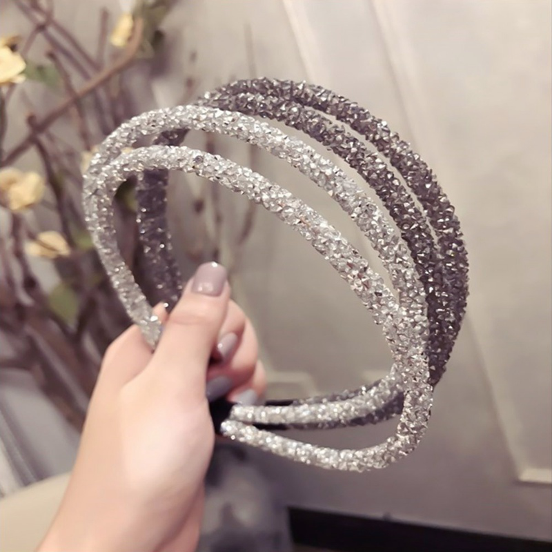 Băng Đô Cài Tóc Đính Đá Lấp Lánh Phong Cách Hàn Quốc Cho Nữ