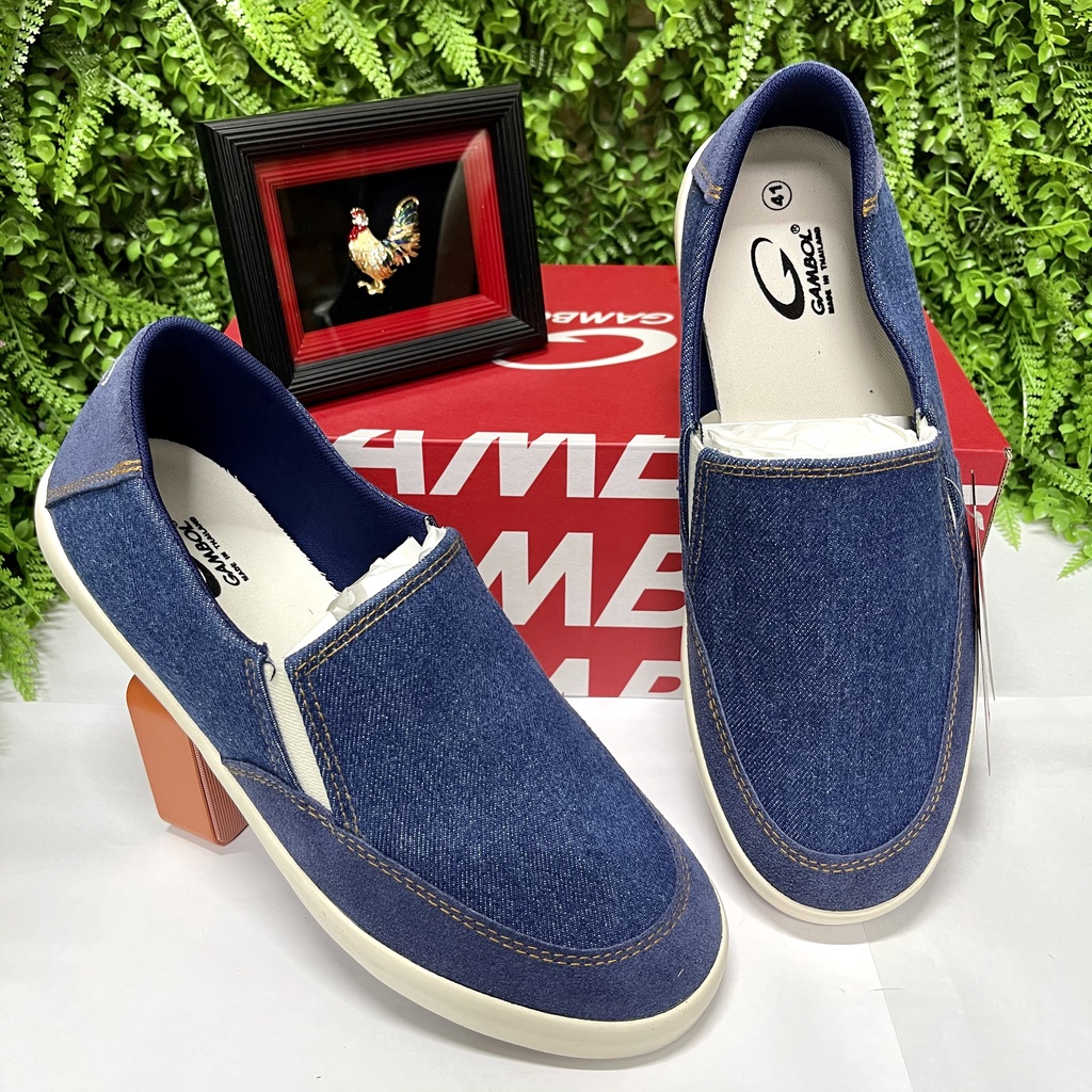 GIÀY LƯỜI NAM VẢI JEAN - BATA NAM CAO CẤP CHÍNH HÃNG THÁI LAN GAMBOL GB82106 | BigBuy360 - bigbuy360.vn