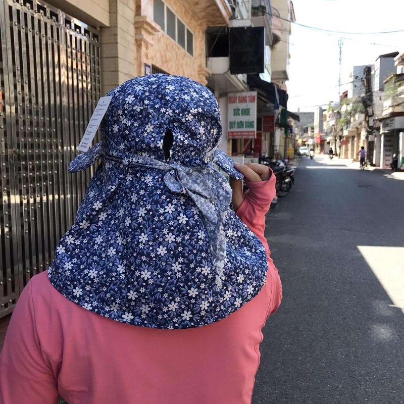 Mũ nón chống nắng 3n1 đa năng kèm khẩu trang , kiểu vành rộng màu thêu cao cấp, vải dày dặn, chống tia UV MN01