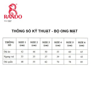 ÁO MƯA TRẺ EM BỘ ONG MẬT RANDO CSPS-16