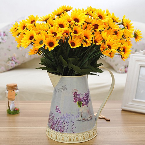 1 bó hoa gồm 14 đóa hoa hướng dương giả rực rỡ để trang trí nội thất