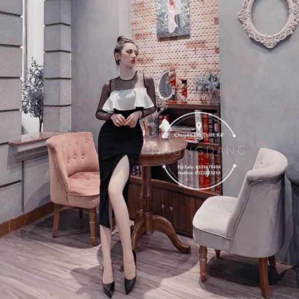 55-90kg Bigsize ĐẦM BODY XẺ TÀ PHỐI BÈO