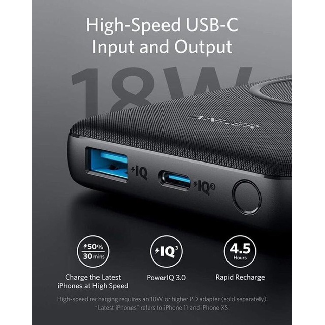 Pin Sạc dự phòng không dây Anker Wireless Powecore III 10.000mAh - A1617 - Kiêm Giá Đỡ Điện Thoại