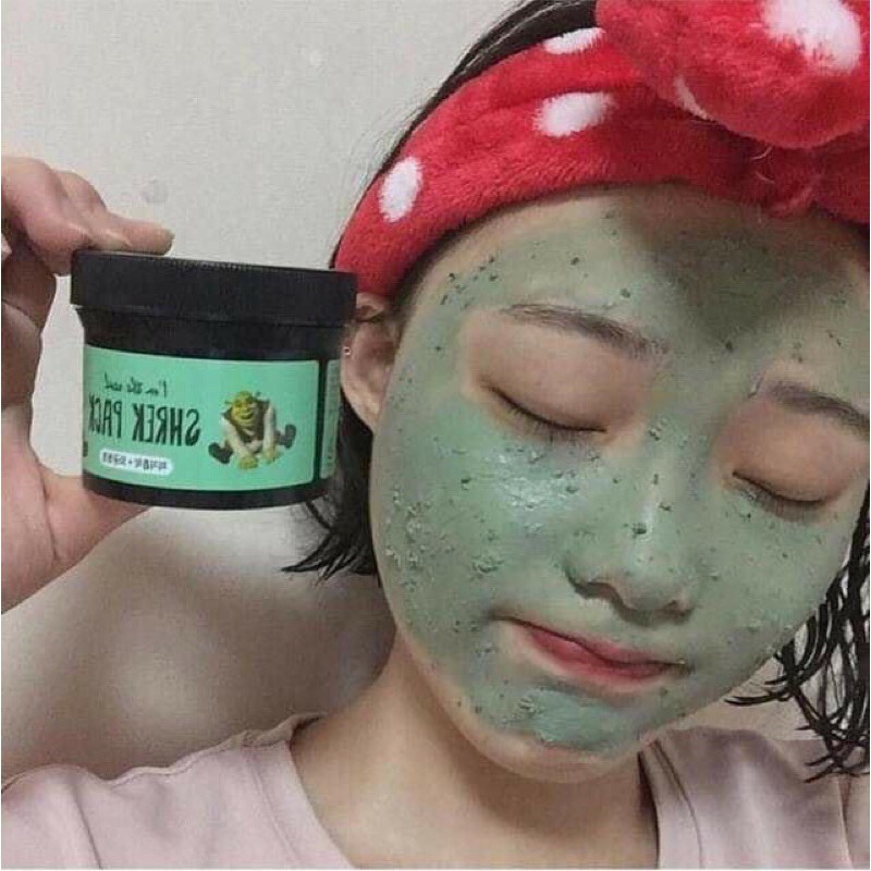 Mặt nạ tươi đất sét Shrek Pack chiết xuất bạc hà rau má hút dầu nhờn mụn đầu đen 110g - Miss Xinh