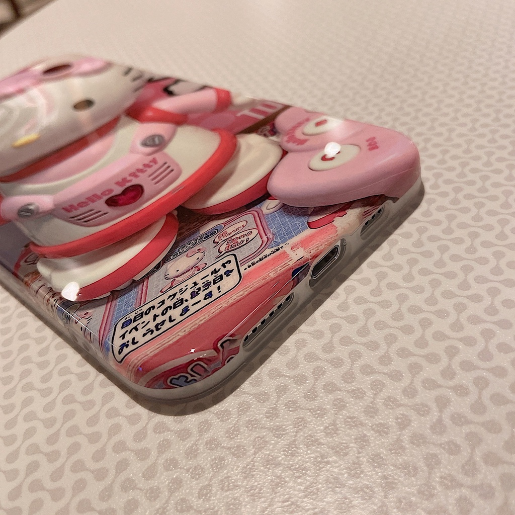 Ốp Điện Thoại Dẻo Họa Tiết Hoạt Hình Hello Kitty Dễ Thương Chống Rơi Cho IPhone 14 13 12 11 Pro Max XS Xsmax XR XS X