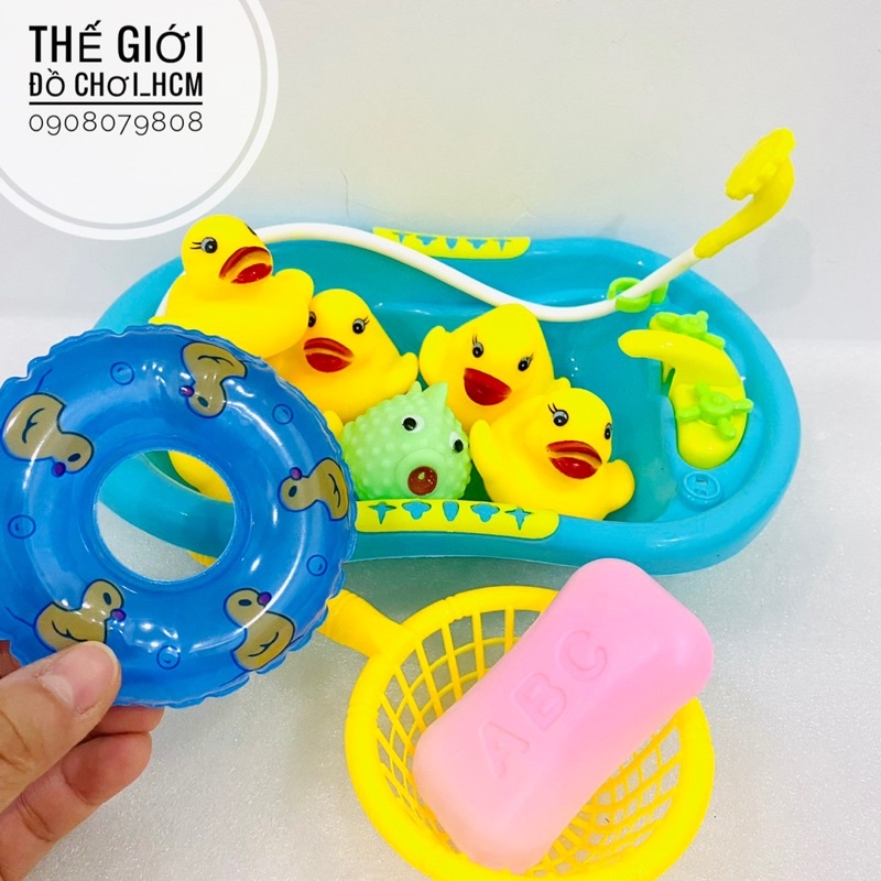 [RẺ-VUI NHỘN] Đồ chơi vịt tắm thau bóp kêu chip chip dành cho bé chơi khi tắm.