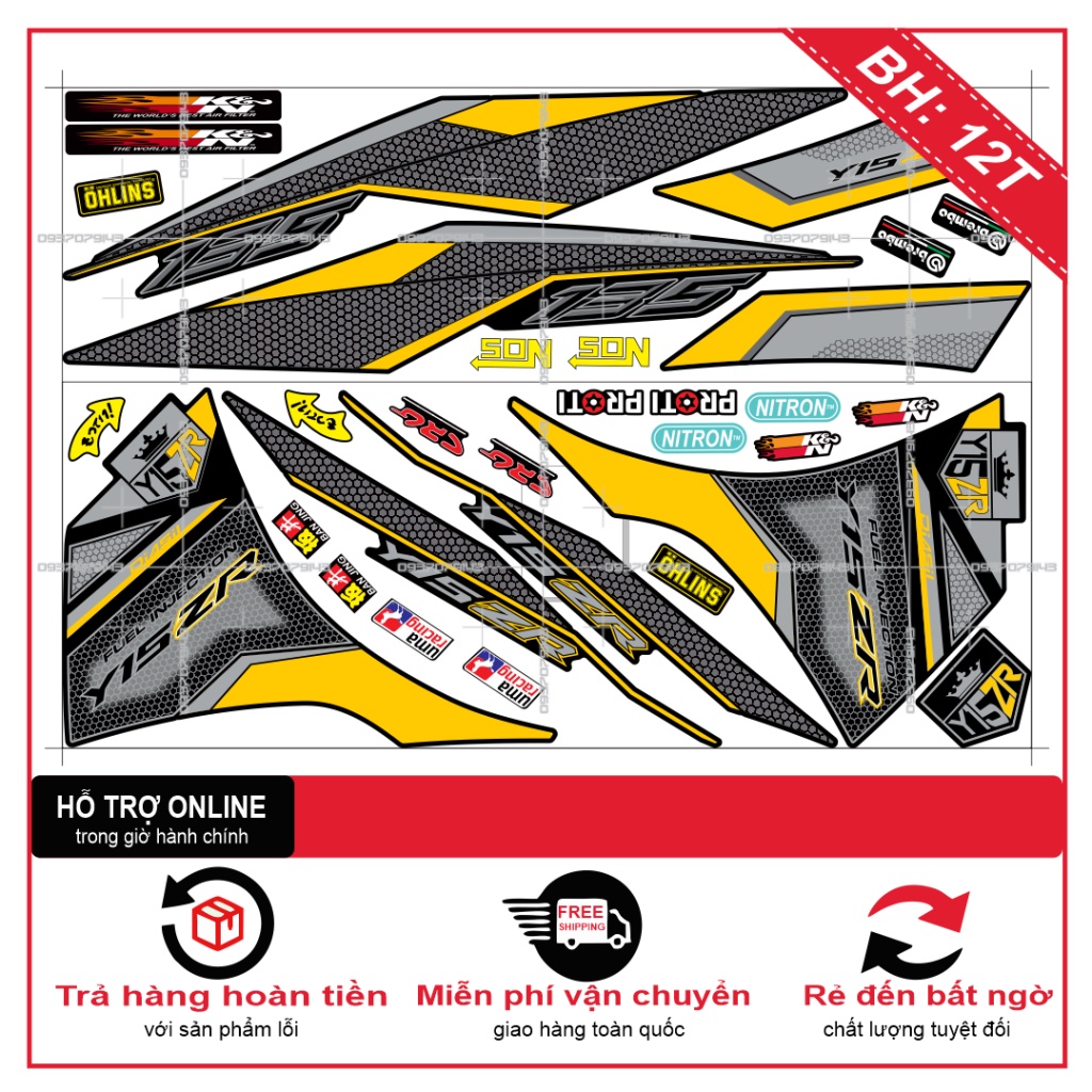 TEM RỜI EX 2011 Y15ZR -- SHIN DECAL 2