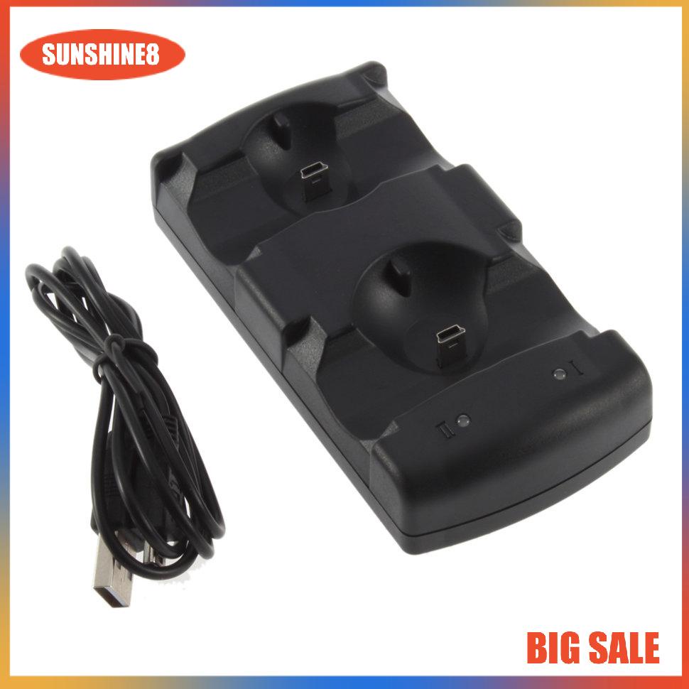 【SUN】2 in 1 Dual Charging Game Station Charger Stand Dock Holder Mount for PS3