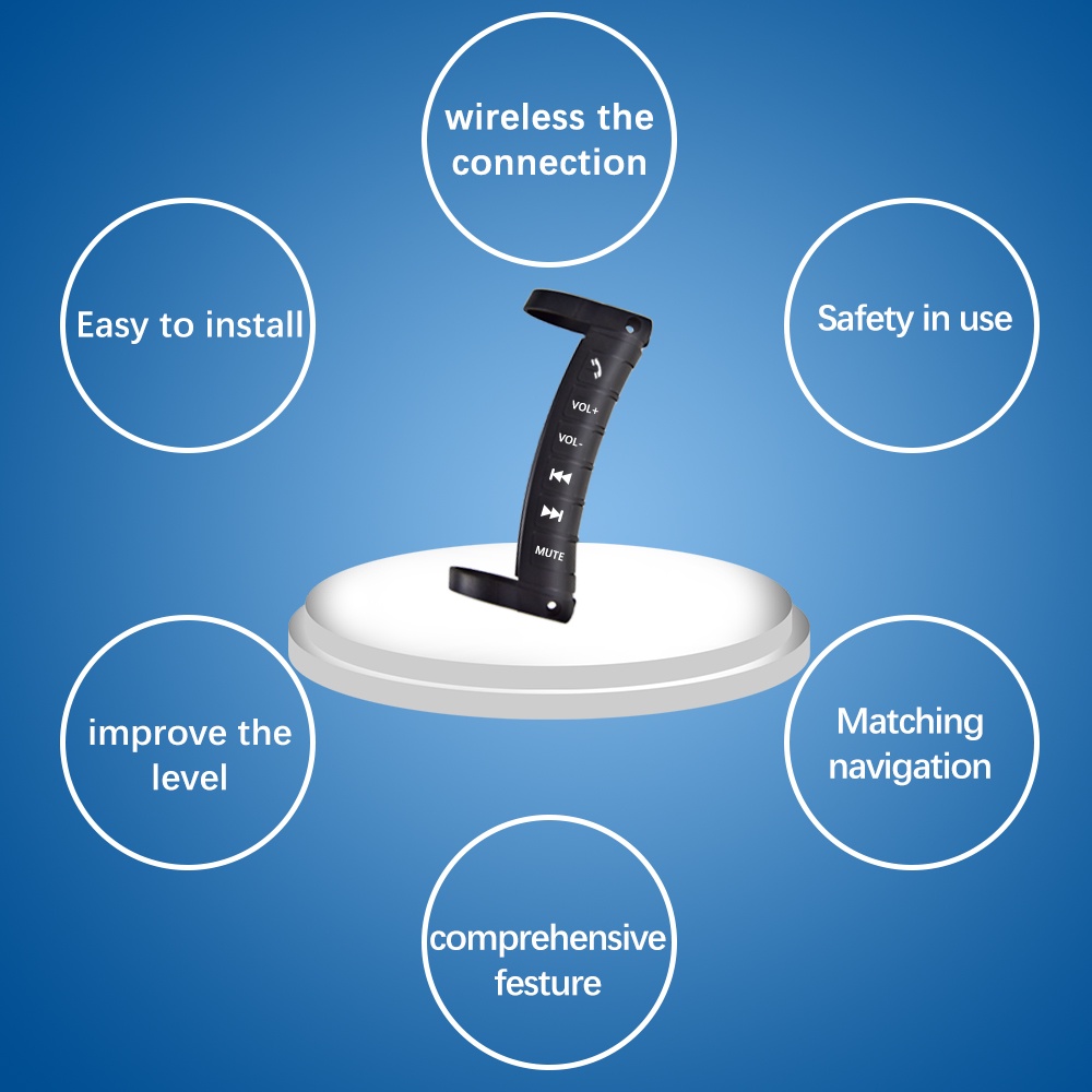 Nút Điều Khiển Vô Lăng Xe Hơi Không Dây Đa Năng Tiện Dụng