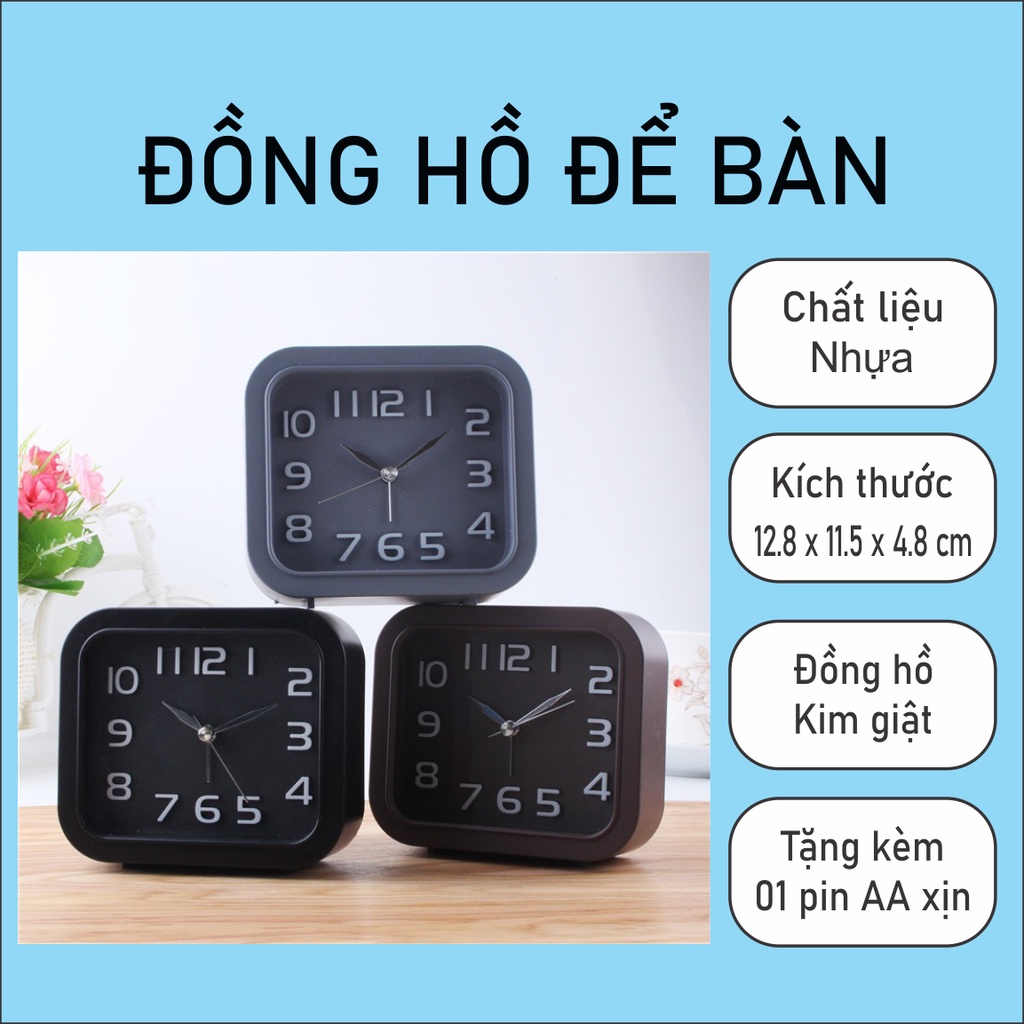 ĐỒNG HỒ BÁO THỨC ĐỂ BÀN mẫu tối giản để bàn bàn học, kệ đầu giường - Giá siêu tốt