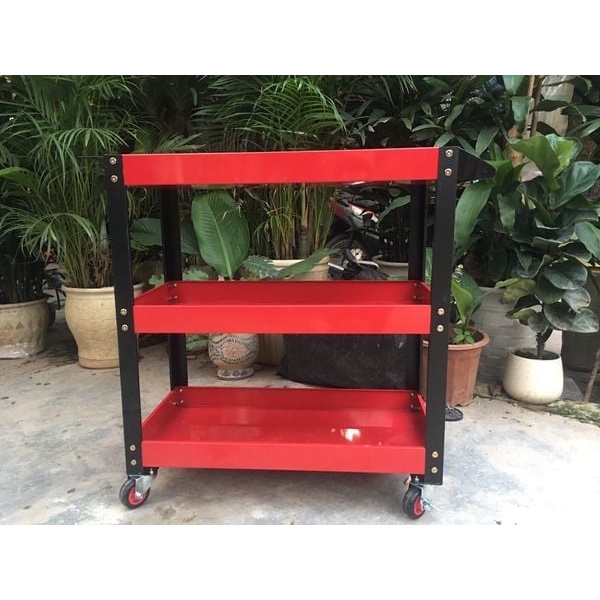 Xe đẩy ALONGTOOL đựng đồ nghề dụng cụ sửa xe máy - ô tô , ngăn nắp tiện lợi