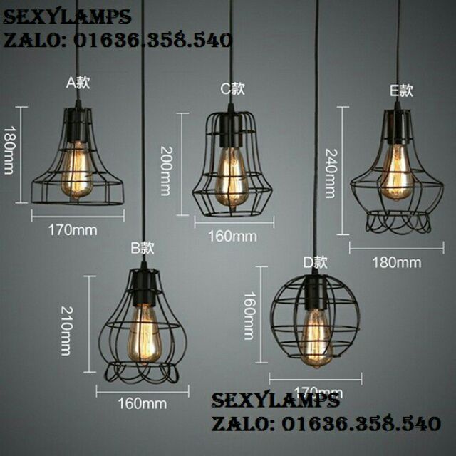 COMBO 5 ĐÈN TRANG TRÍ ĐÃ BAO GỒM 5 BÓNG LED TRANG TRÍ ĐI KÈM