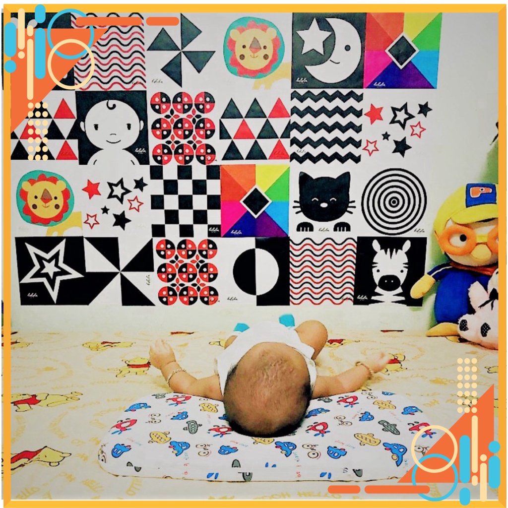 BỘ THẺ HỌC DECAL LALALA BABY, KÍCH THÍCH THỊ GIÁC CHO TRẺ SƠ SINH, THẺ DÁN TƯỜNG,  GIÚP PHÁT TRIỂN TRÍ NÃO