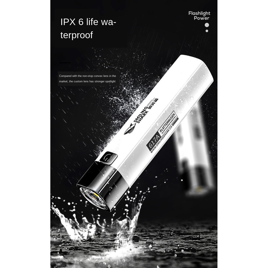 Đèn Pin Mini Siêu Sáng Có Cổng Sạc USB 18650 + Pin Dự Phòng