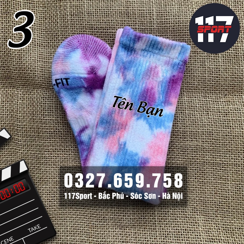 Tất Vớ Cao Cổ Tie Dye In Tên Theo Yêu Cầu | Freeship Xtra | Tất Vớ Độc Lạ Phong Cách Hàn Quốc V1
