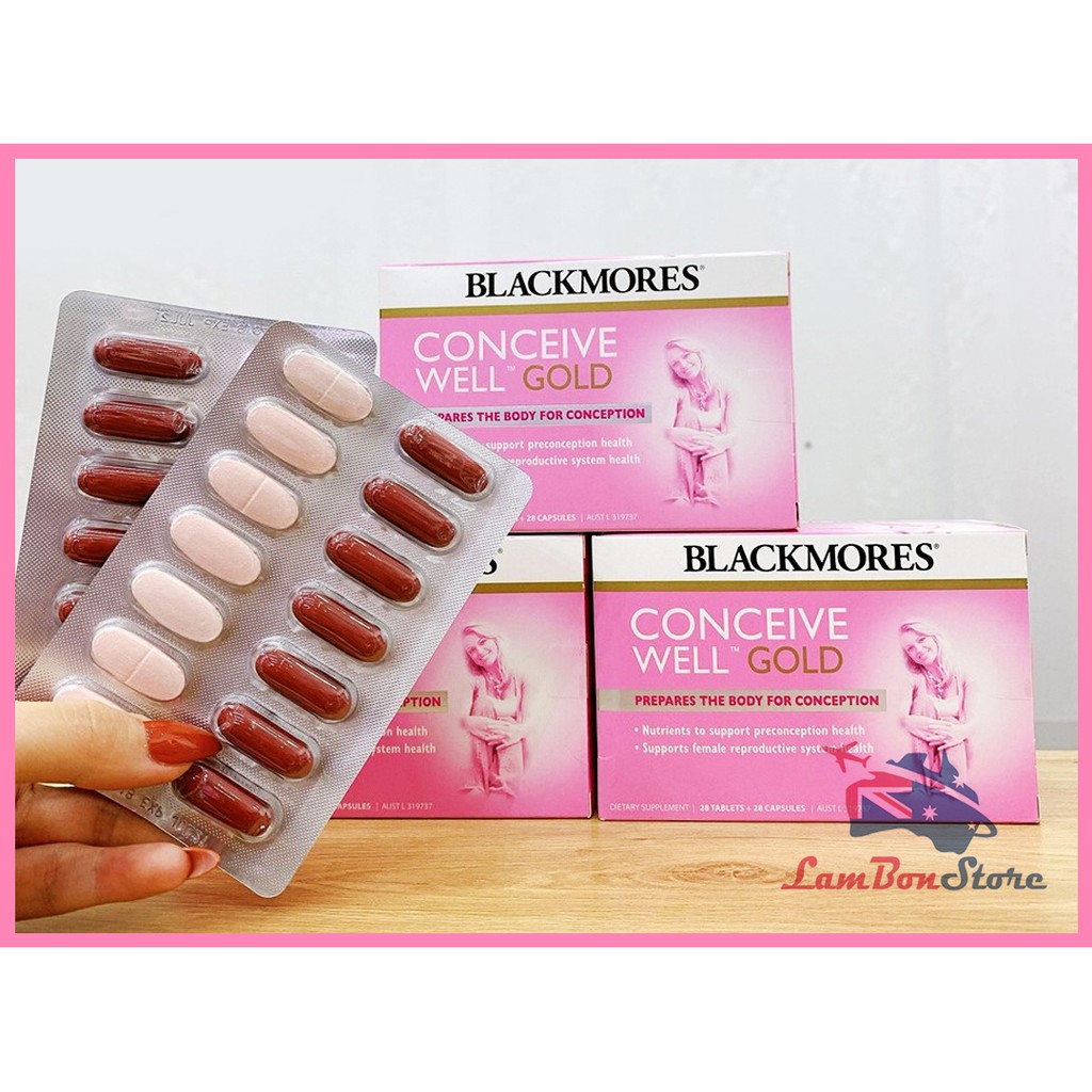 [Mã FMCGLOC giảm 5% đơn 250K] [Có Tem Chemist] Viên uống tăng khả năng thụ thai Blackmores Conceive Well Gold - Úc | BigBuy360 - bigbuy360.vn