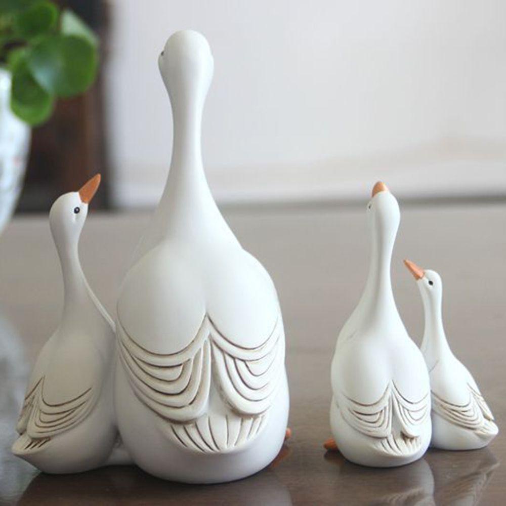 KUNHEV Đồ trang trí Chú Vịt Hoa Mẫu Đơn Sống Động Trang Trí Sân Vườn
