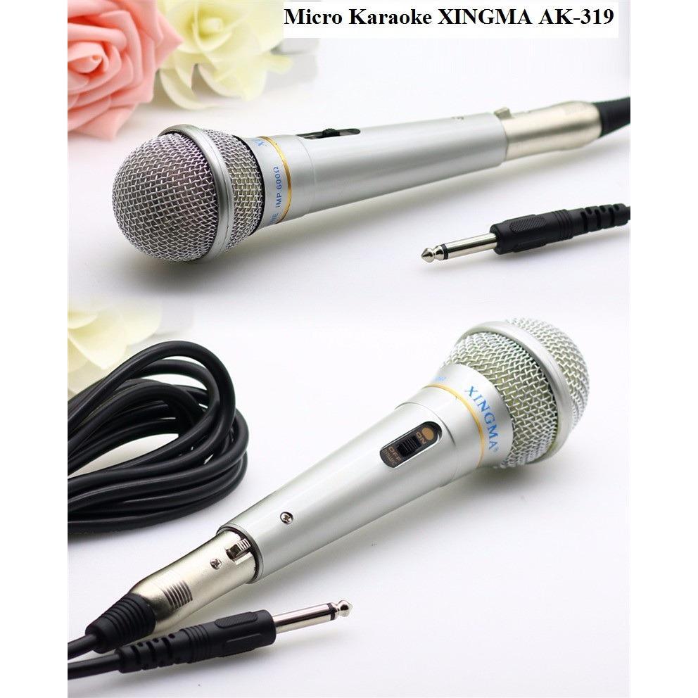 MICRO KARAOKE CÓ DÂY CAO CẤP -Micro Karaoke XINGMA AK-319 Hát Cực Hay THÍCH HỢP TẤT CẢ CÁC LOẠI LOA BLUETOOTH.BH uy tín.