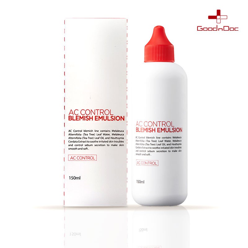 Tinh chất serum GOODNDOC AC CONTROL BLEMISH EMULSION 150ml dưỡng da hạn chế thâm mụn giảm sưng giảm viêm