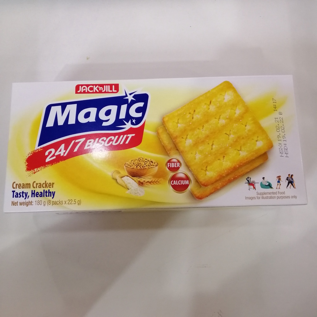 Bánh Quy Đường Magic 24/7 Biscuit Cream Cracker (Hộp 180g)