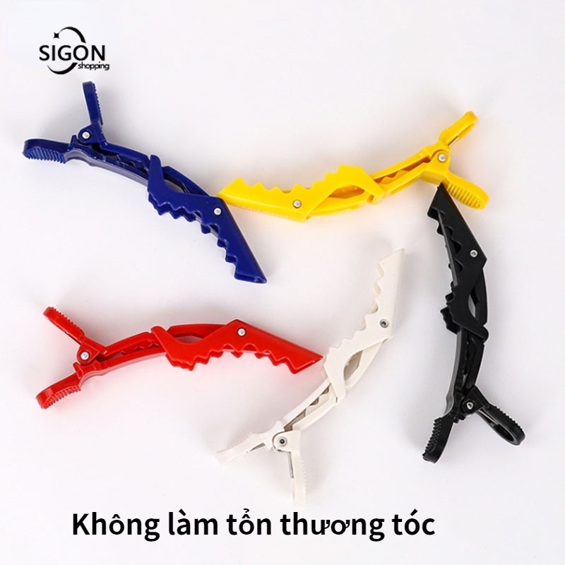 Kẹp tóc cá sấu dài dùng nhuộm tóc không in hằn dấu vết