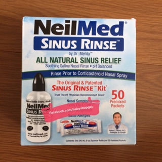 Bình rửa mũi Neilmed Mỹ 240ml kèm 50 gói muối