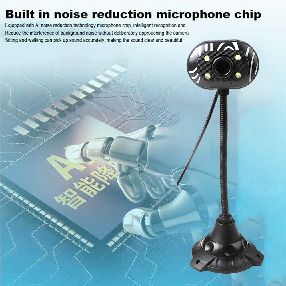 Webcam HW HD 480p kèm micro cho máy tính để bàn/Laptop | BigBuy360 - bigbuy360.vn