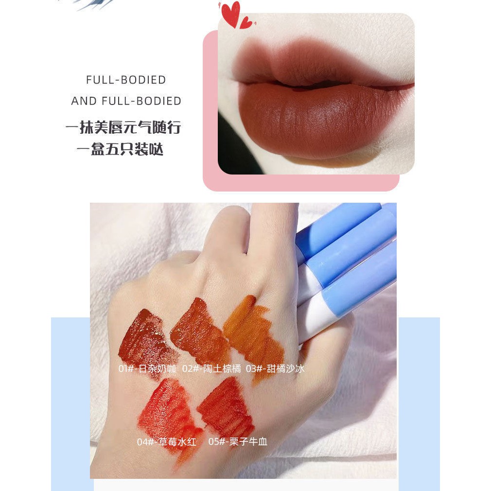 Set 5 Cây Son Kem Lì KTE Fluffy Matte Lip Glaze | BigBuy360 - bigbuy360.vn