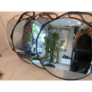 Gương tròn dây da cao cấp size 60