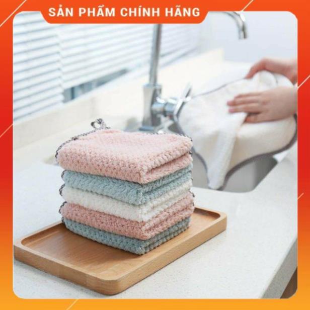 Khăn Nhung Lau Tay Nhà Bếp Siêu Mềm
