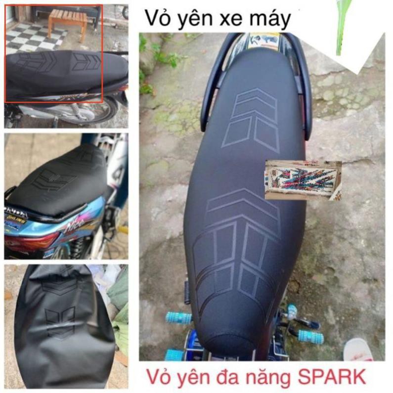 Vỏ yên đa năng xương cá SPARK xe số, xe Exciter, win