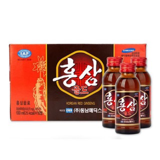 HÀNG MỚI VỀ Nước Hồng Sâm Nguyên Chất Hàn Quốc,Hộp 10 Chai x 100ml DATE