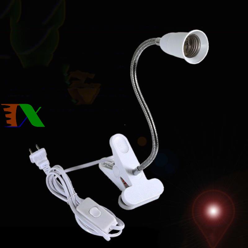 Combo 14 cái Chân đèn để bàn kẹp TCD-E27.33 cm, Chân đèn led đui xoáy, Kèm Phích cắm Dây Công tắc