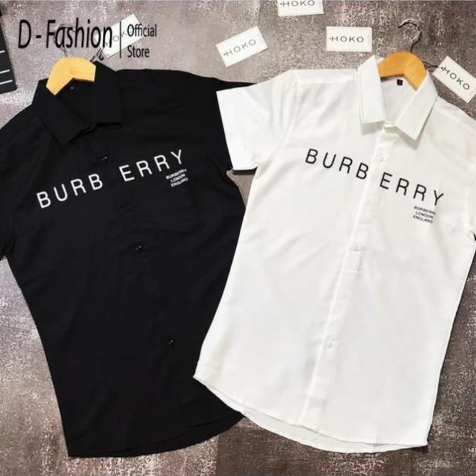 Áo sơ mi Nam Nữ -Chất mát không nhăn-SIZE 40-75 KG-Áo sơ mi cộc tay nam BBR đen trắng thời trang công sở giá rẻ đi làm