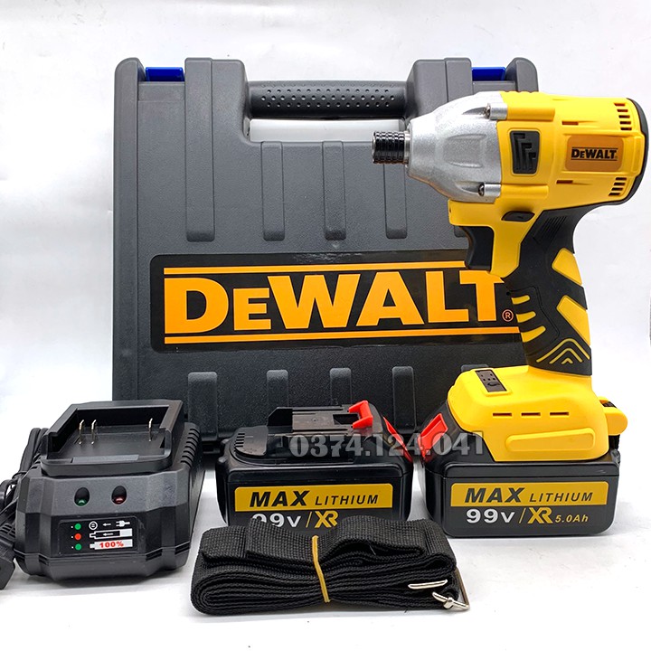 [FREESHIP] Máy chuyên bắt vít DEWALT 99V - Máy bắt vít Dewalt - 100% Lõi Đồng - Vặn vít chuyên dụng - 2  Pin 10 CELL