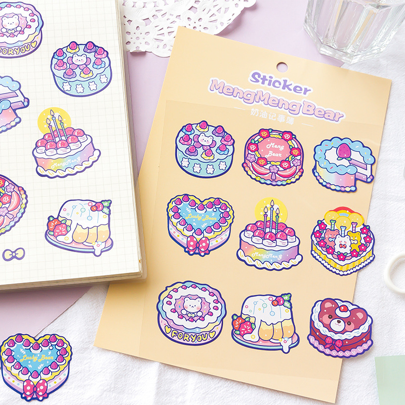 Tấm hình dán gấu dễ thương dùng để trang trí