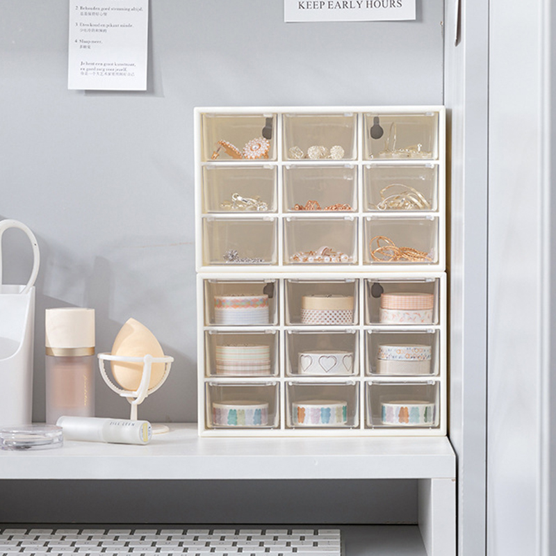 Hộp Nhựa Trong Suốt 9 Ngăn Đựng Đồ Tiện Dụng