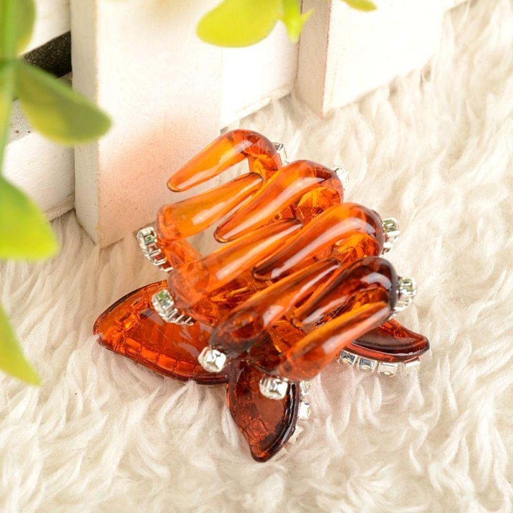 MXGOODS 1 Kẹp Tóc Móng Vuốt Hình Bướm Lấp Lánh Thời Trang Cho Nữ
