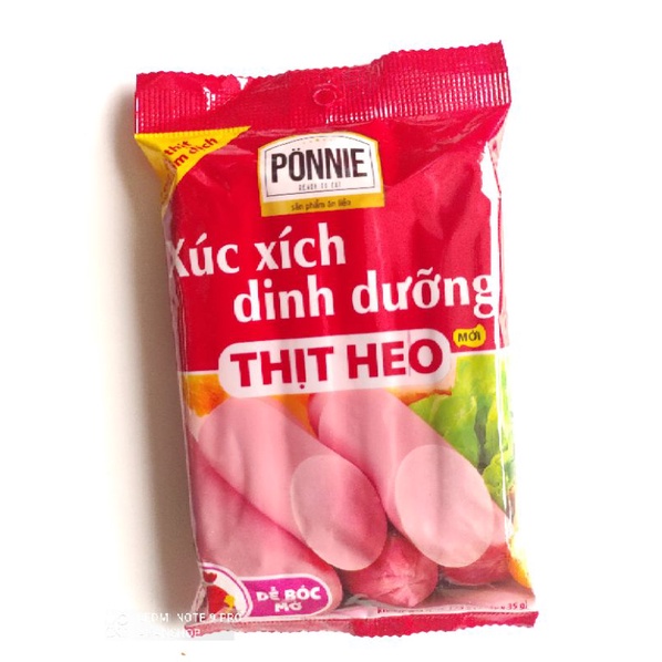 Xúc xích dinh dưỡng Ponnie vị bò, heo gói 175g
