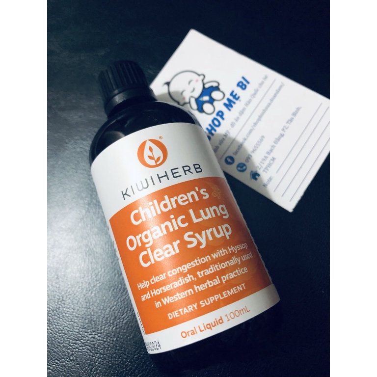 Siro đẩy đờm Kiwiherb Children's Organic Lung Clear Syrup cho bé