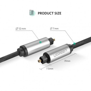 Cáp Quang Audio (Toslink, Optical) dài 2M Cao Cấp Ugreen 10770 - Hàng chính hãng