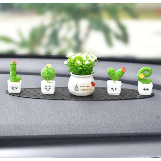 Set trang trí taplo ô tô hình chữ LOVE xương rồng xinh xắn loại to, đẹp - Dũng An Shop